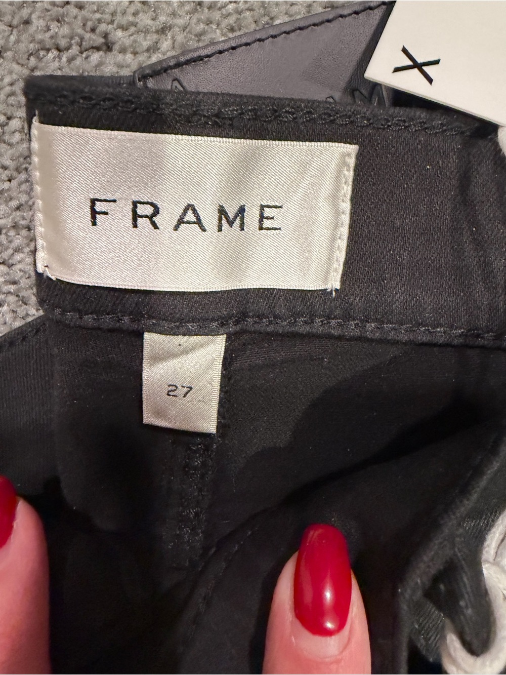 Women’s FRAME ALIX  Black coated Jeans - Slim High-Rise size 27 and size 28 - Picture 4 of 5